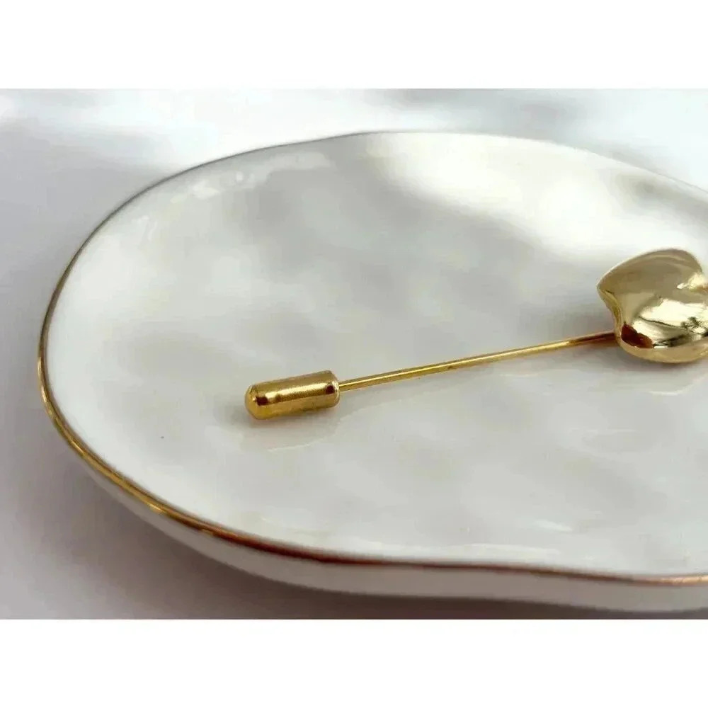 Vintage Gold Colored Apple Stick Pin - Picture 2 of 9